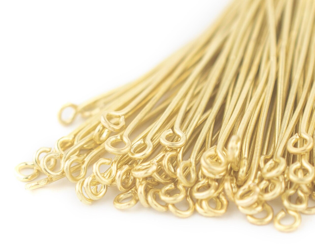 The Bead Chest Gold 21 Gauge 2 Inch Eye Pins (Approx 100 pieces)